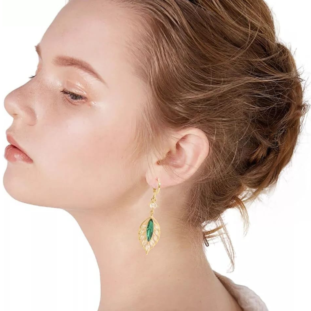 Aretes Hoja Mística Chapado Oro 18k - 𝗟𝗟𝗘𝗩𝗘 2️⃣ 𝗽𝗮𝗿𝗲𝘀 - 𝗣𝗔𝗚𝗨𝗘 1️⃣