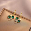 🍀Aretes de Trébol de la Buena Suerte🍀-Elegancia Dorada para Atraer Fortuna -Chapado Oro 18K