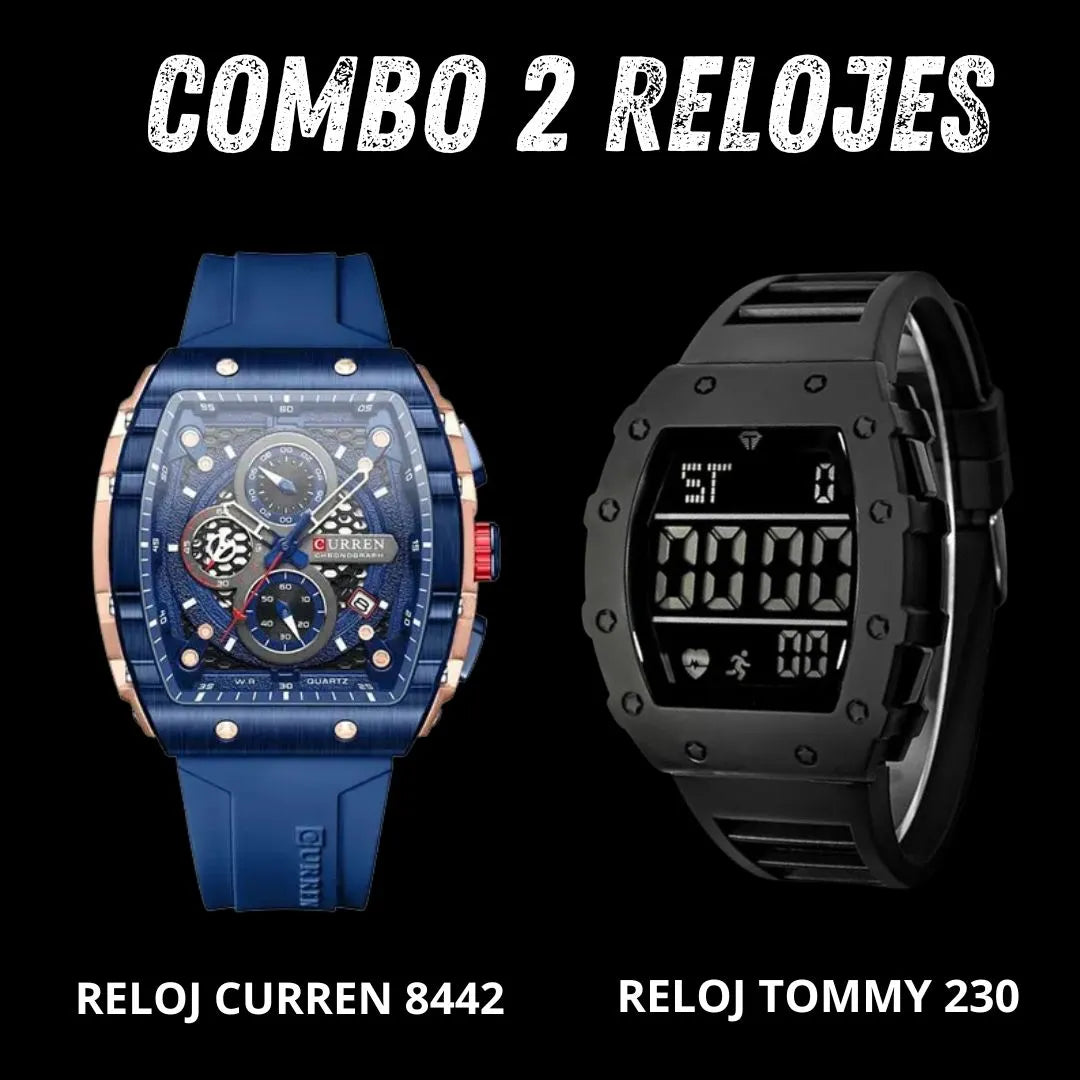 COMBO RELOJES CURREN 8442 Y TOMMY 230