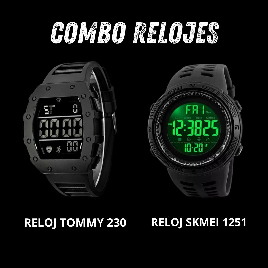 COMBO RELOJES TOMMY 230 Y SKMEI 1251